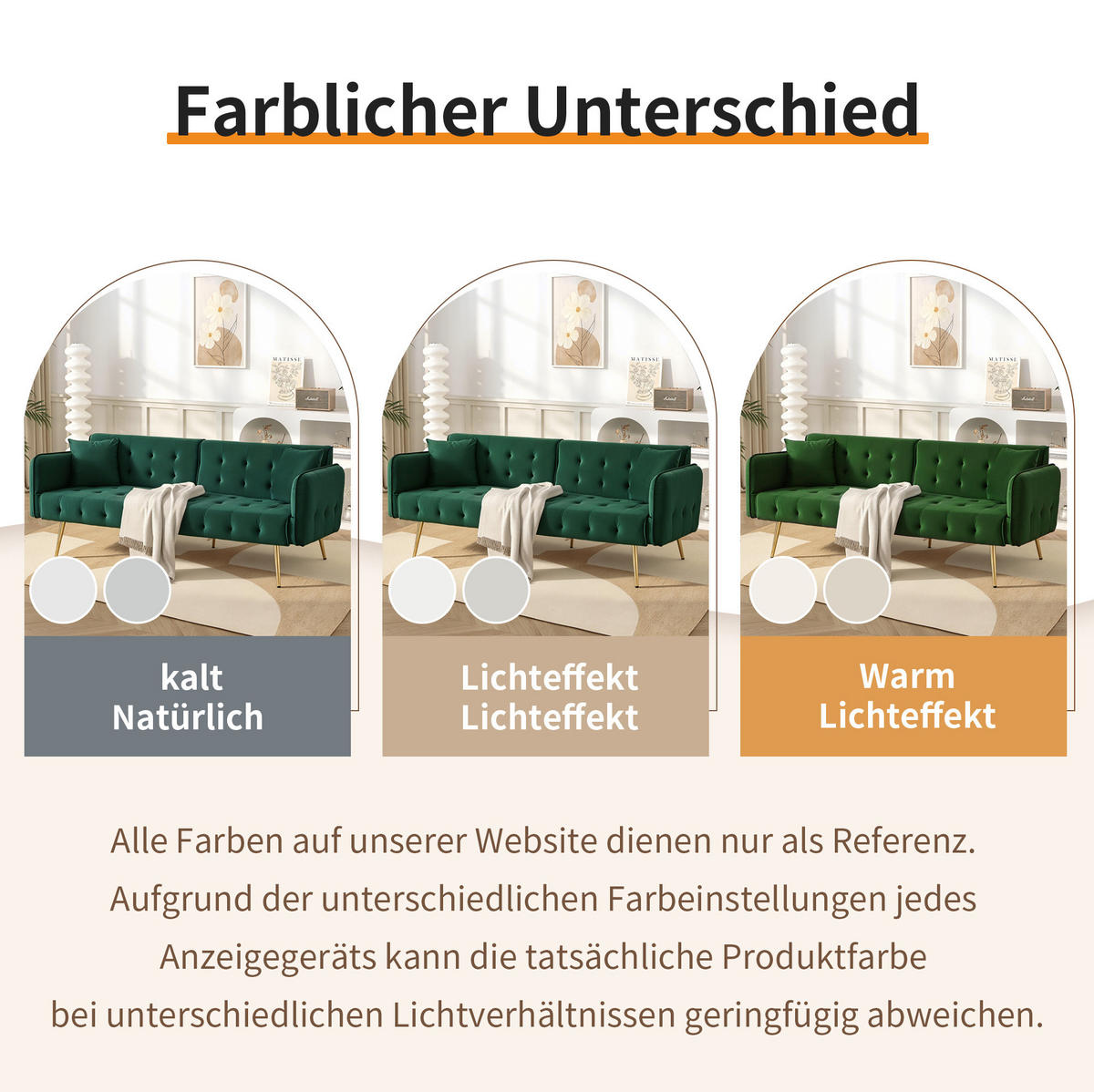 2-SITZER Schlafsofa Samt mit verstellbarer Rückenlehne und Armlehnen Grün 178/82/70 cm - Grün, Textil (82/70/178cm) - Redom