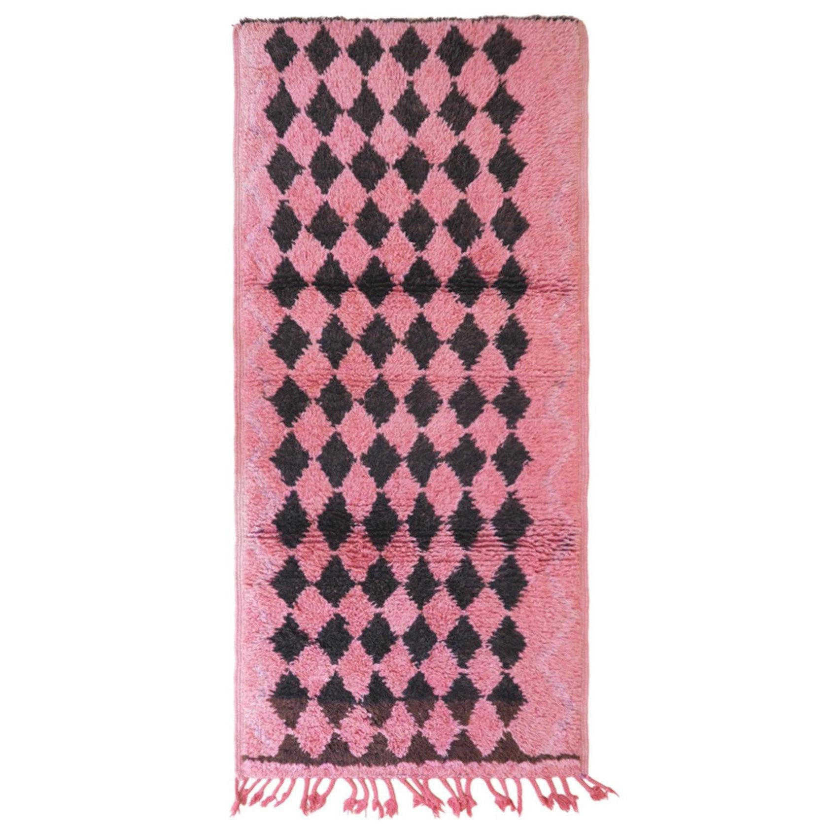 BERBERTEPPICH aus reiner Wolle 87x 193 cm - Pink, Naturmaterialien (87/193cm) - AFK Living