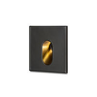 EINBAULEUCHTE MEMPHIS SQ Wand Schwarz 3 W - Schwarz, Metall (9/9/12cm) - Rendl