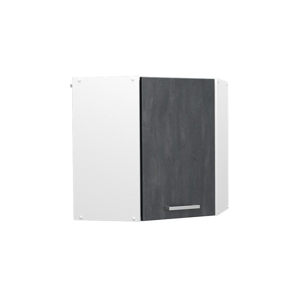 KUCHYŇSKÁ DVÍŘKA R-Line Černý beton 36.4 x 59 cm nábytková čela pro rohovou závěsnou skříňku - černá, kompozitní dřevo (36.4/59/1.8cm) - Vicco