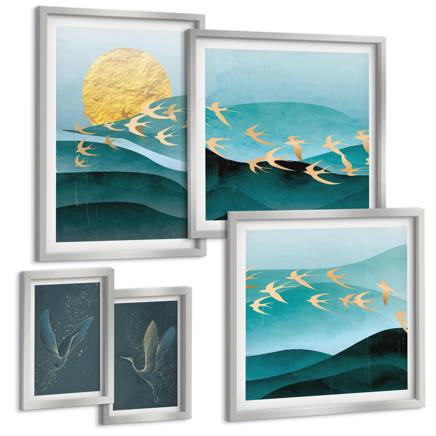 Tulup Bilder Silber 40x60 cm