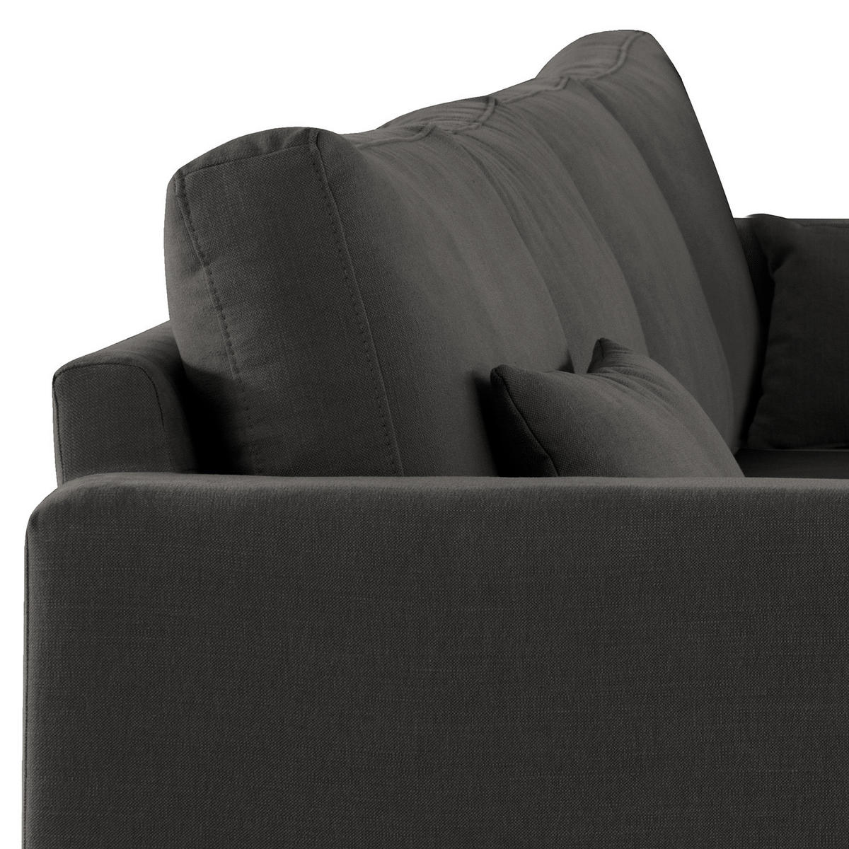 ECKSOFA mit Longchair - Eichefarben/Anthrazit, Naturmaterialien/Eichenholz (281/153cm) - home24