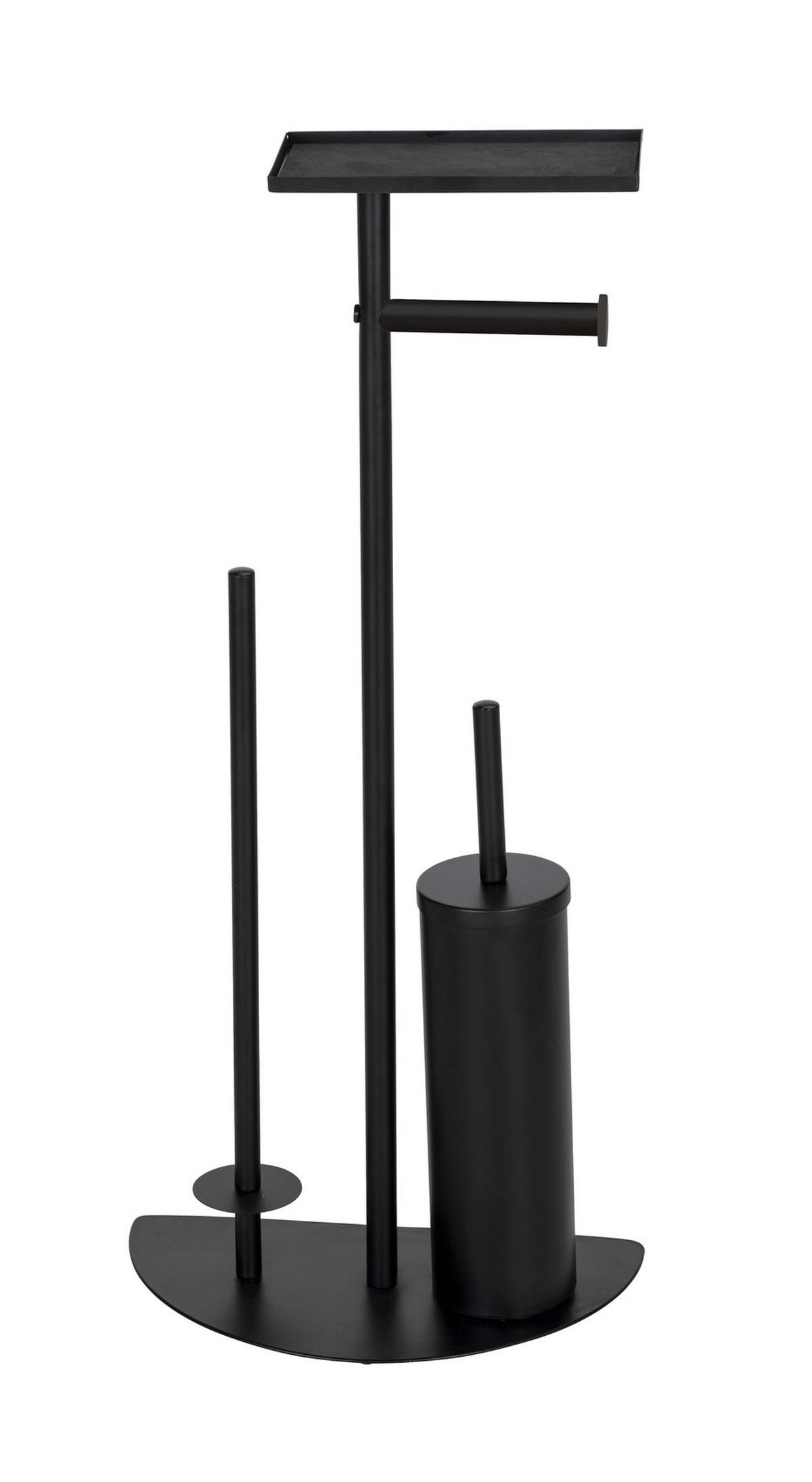 TOILETTENPAPIER- und Bürstenhalter Cosenza 32,5/17,5/72 cm - Schwarz, Metall (17.5/72/32.5cm) - Wenko