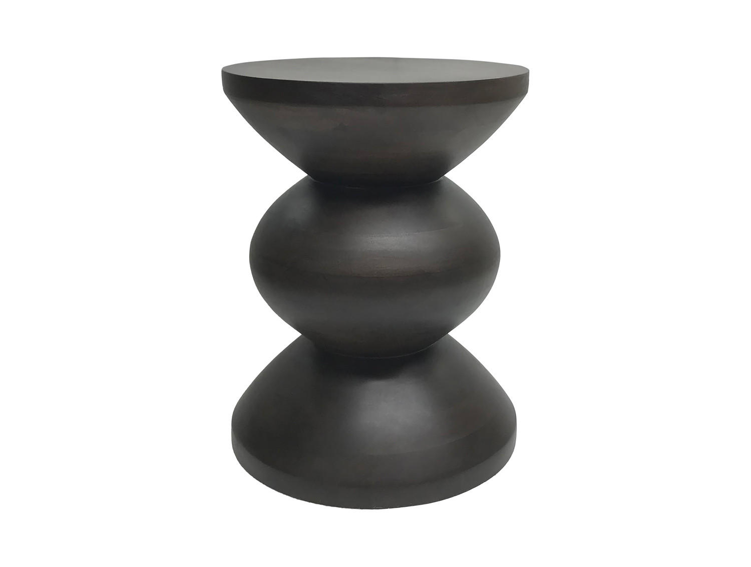 HOCKER Destello Silber Ø35/45 cm - Braun, Holz (35/45/35cm) - Leitmotiv