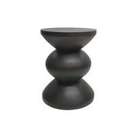 HOCKER Destello Silber Ø35/45 cm - Braun, Holz (35/45/35cm) - Leitmotiv