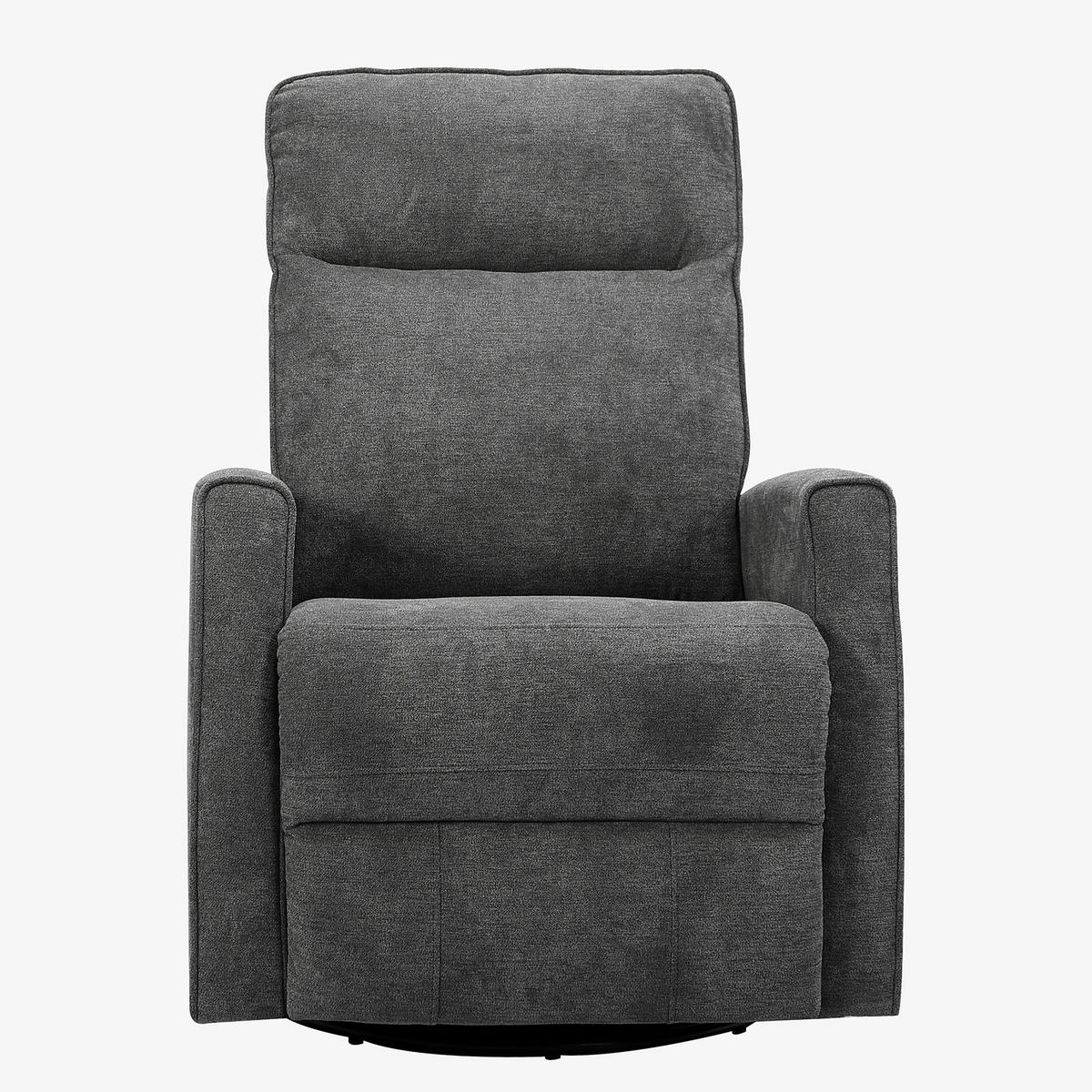 FERNSEHSESSEL - Dunkelgrau/Schwarz, Kunststoff/Textil (76/106/96cm) - home24