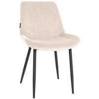 STUHL Samt creme - Creme/Schwarz, Textil/Metall (51/80/60cm) - CLP