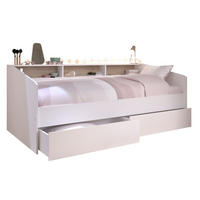 STAURAUMBETT Parisot Sleep 1-tlg. Holznachbildung Weiß/Eiche - Eichefarben/Weiß, Kunststoff - 58aufmkessel