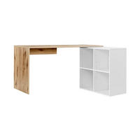 ECKSCHREIBTISCH Der Produktive - Eichefarben/Weiß, Holzwerkstoff (65/145/77cm) - Mokebo