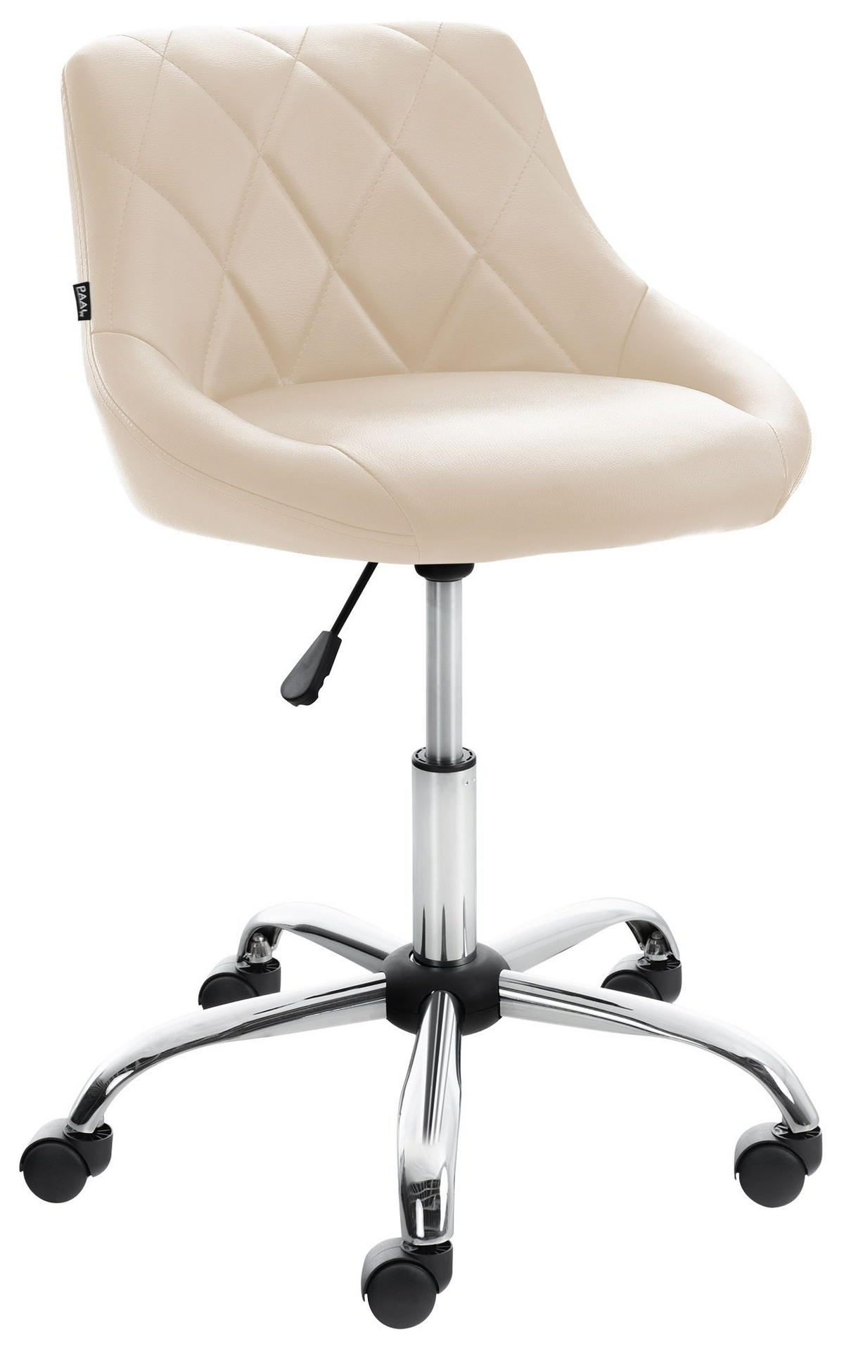 ARBEITSHOCKER Lazius Kunstleder creme - Naturfarben, Metall (47/82/49cm) - TPFLiving