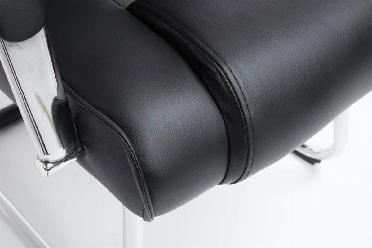 SCHWINGSTUHL Lederlook schwarz - Schwarz, Textil/Metall (60/104/67cm) - CLP