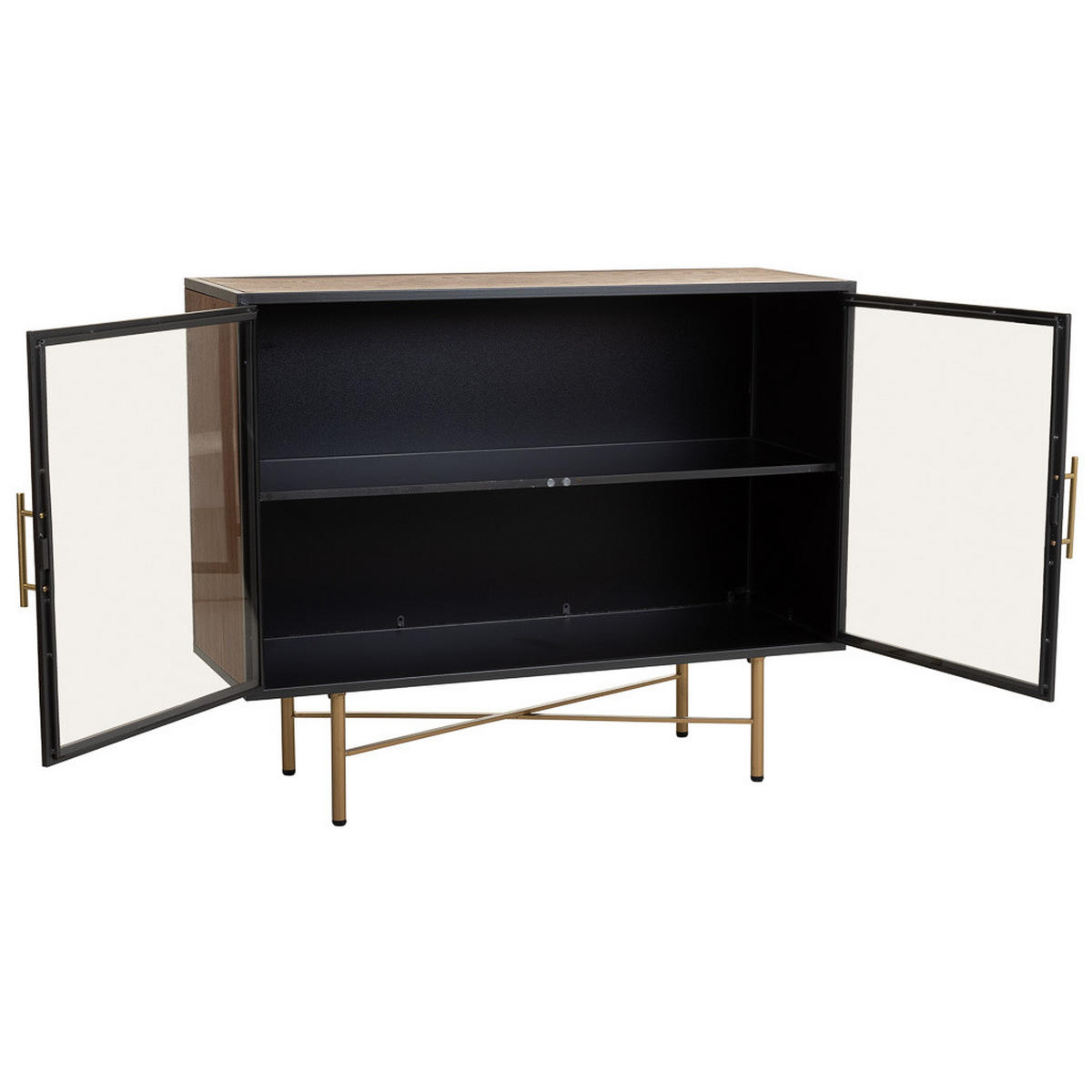 SIDEBOARD aus Holz 100x35x80 cm - Braun, Holz (100/80/35cm) - Wanderlust