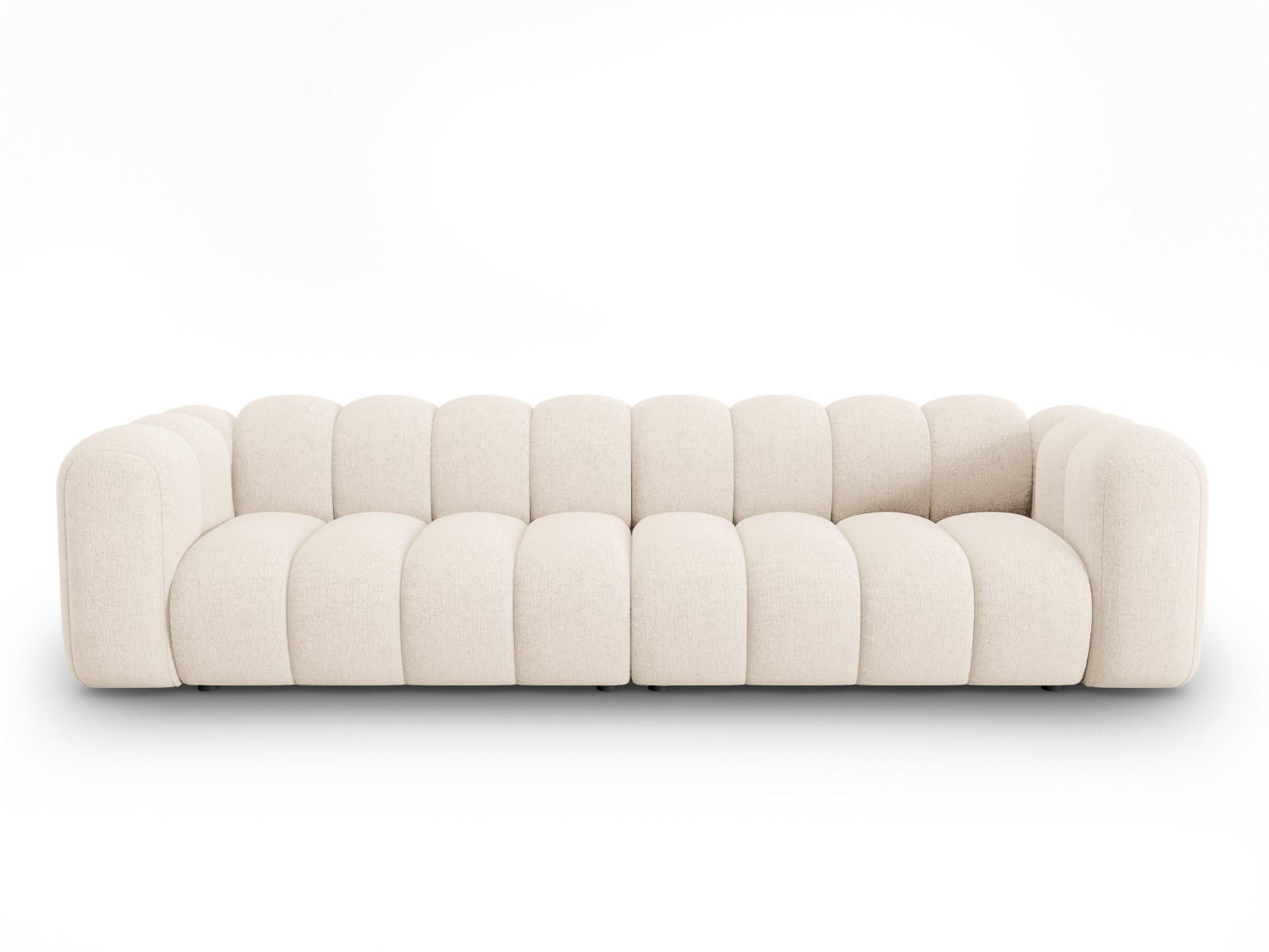 SOFA modular Lupine aus Chenille-Stoff leichtes beige 4 Sitzplätze - Creme, Textil (95/70/290cm) - Micadoni