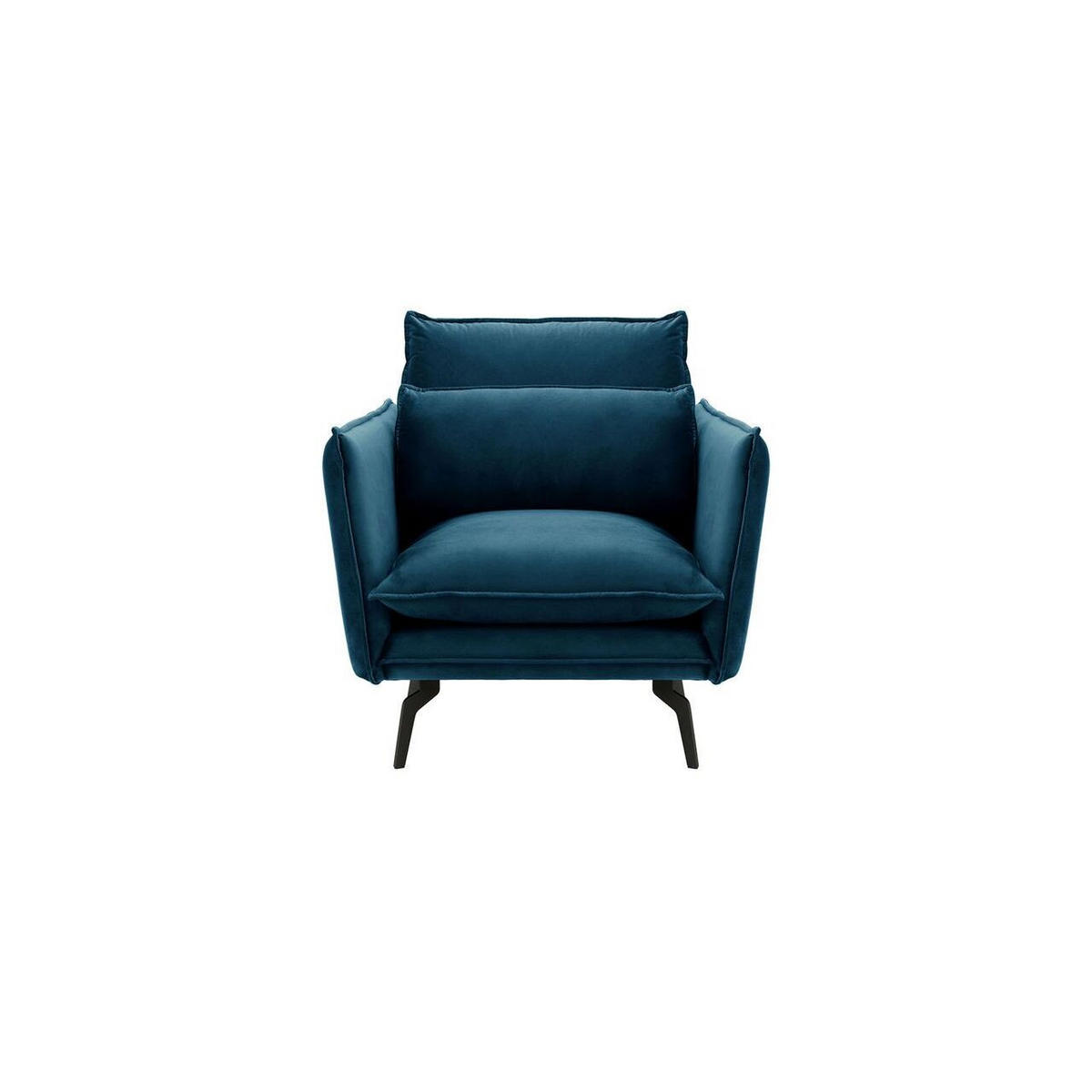 SESSEL Layla-Velluto 11 - Dunkelblau, Holz/Textil (105/95/98cm)
