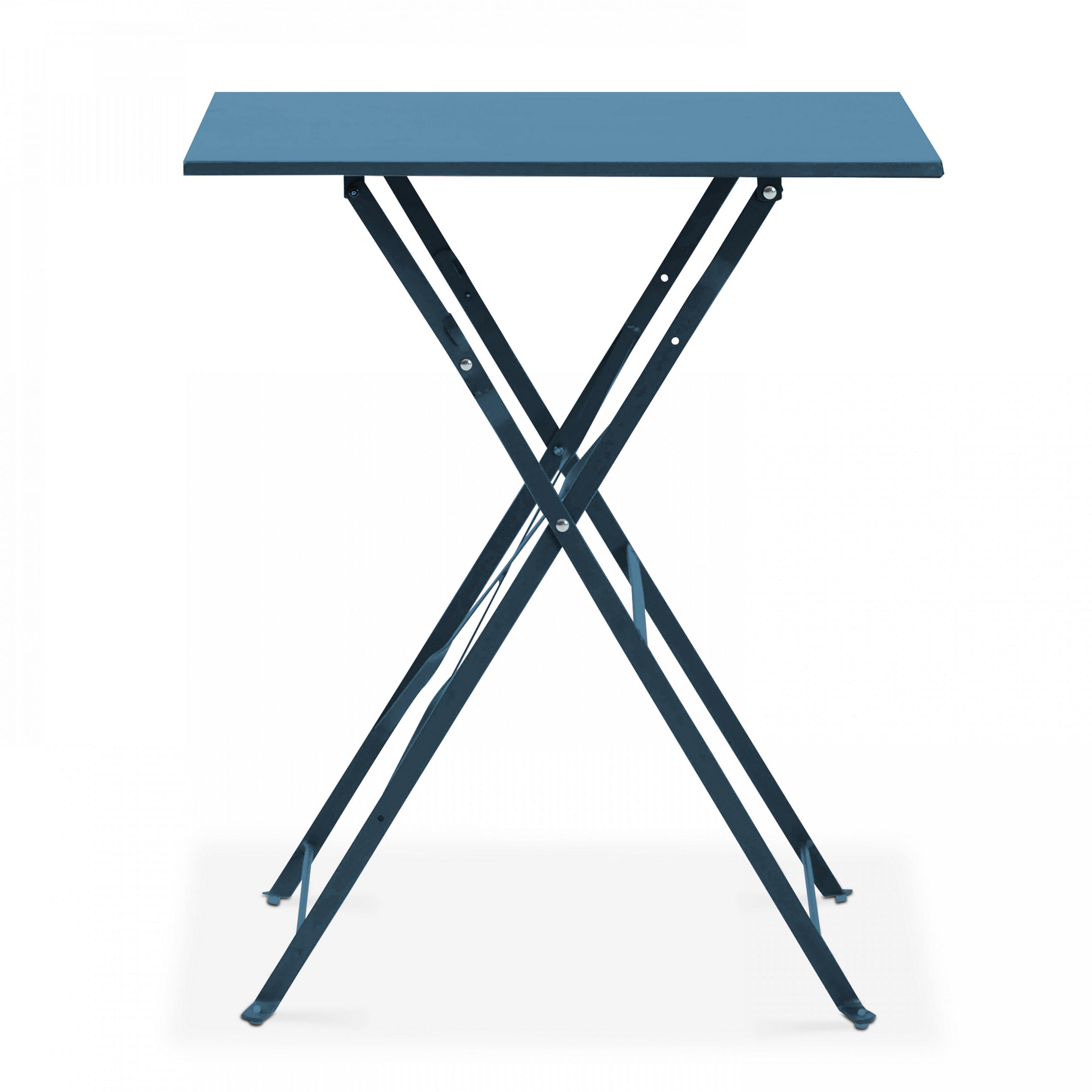 GARTENTISCH , klappbar, Pazifikblau - Dunkelblau, Metall (60/60/71cm) - Oviala