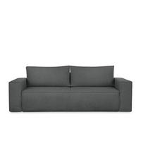 3-SITZER-SOFA NAPI II mit Schlaffunktion, graphit - Graphitfarben, Textil (244/89/101cm) - KONSIMO®