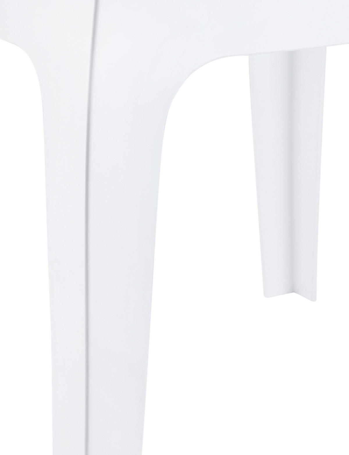 GARTENTISCH eckig 51/51/43 cm Kunststoff weiß glanz - Weiß Hochglanz, Kunststoff (51/51/43cm) - CLP