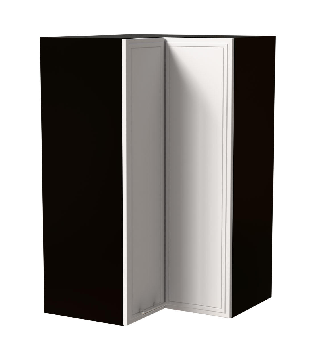 ECKHÄNGESCHRANK Salo W14/60 Schwarz / Weiß Matt 60 / 60 / 96cm - Schwarz/Weiß, Holz/Holzwerkstoff (60/96/60cm) - Feldmann-Wohnen