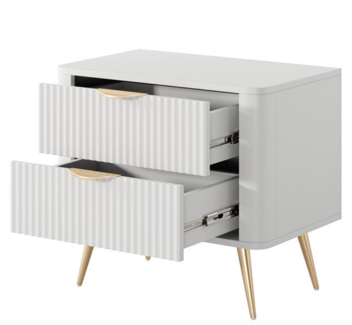 NACHTTISCH Weiss Lena - Weiß, Holzwerkstoff (63.2/55.3/38cm) - Sepro Meble