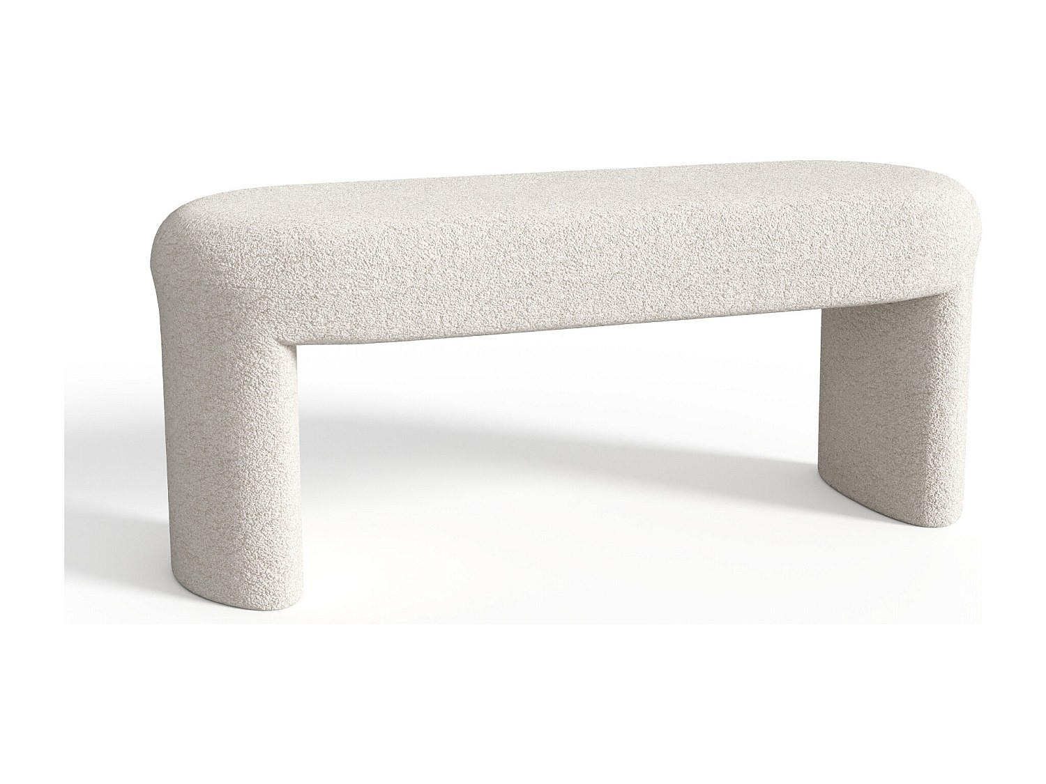 SITZBANK - 110 cmcm x 42 cmcm - Stoff - Gebrochenes Weiß - DUZIMA - Weiß, Textil (110/46/42cm) - Vente-Unique