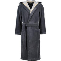 BADEMÄNTEL HERREN KAPUZE DOUBLEFACE 831 STONE - 73 - Grau, Textil (XLnull) - Cawoe