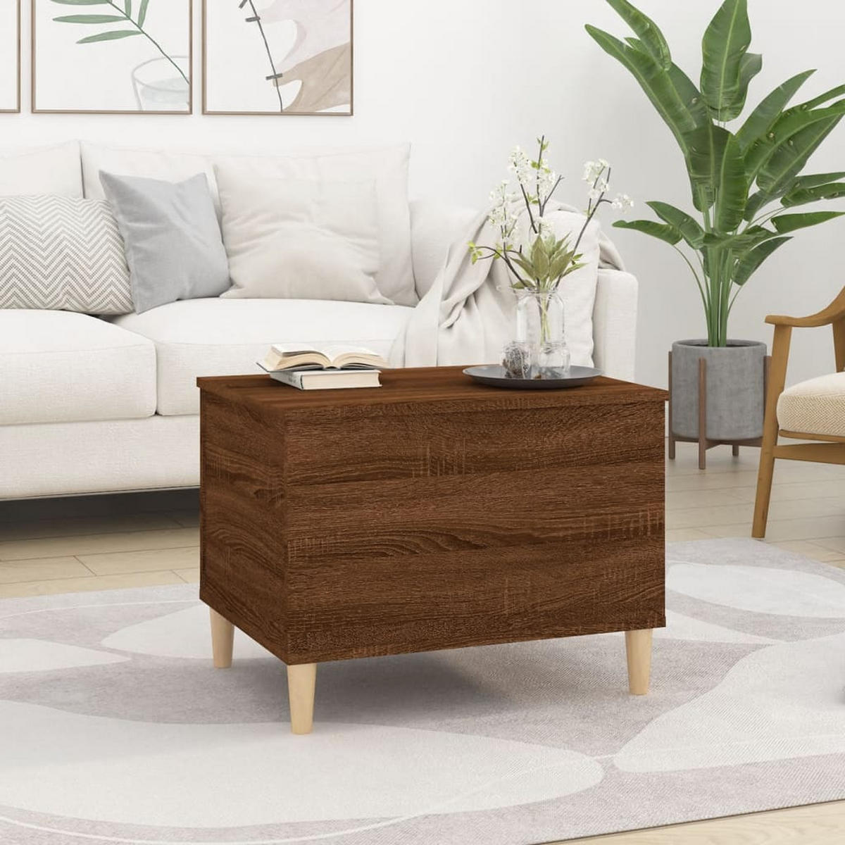 COUCHTISCH Braun Eichen-Optik 60x44,5x45 cm Holzwerkstoff - Braun, Holzwerkstoff (60/44.5/45cm) - furnicato