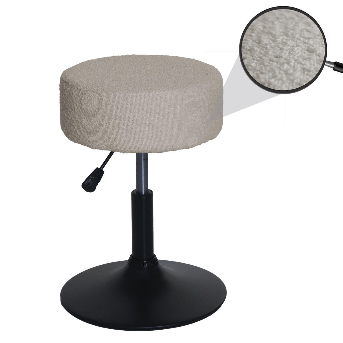 HOCKER Beige - Beige, Textil (37/57/37cm) - MCW