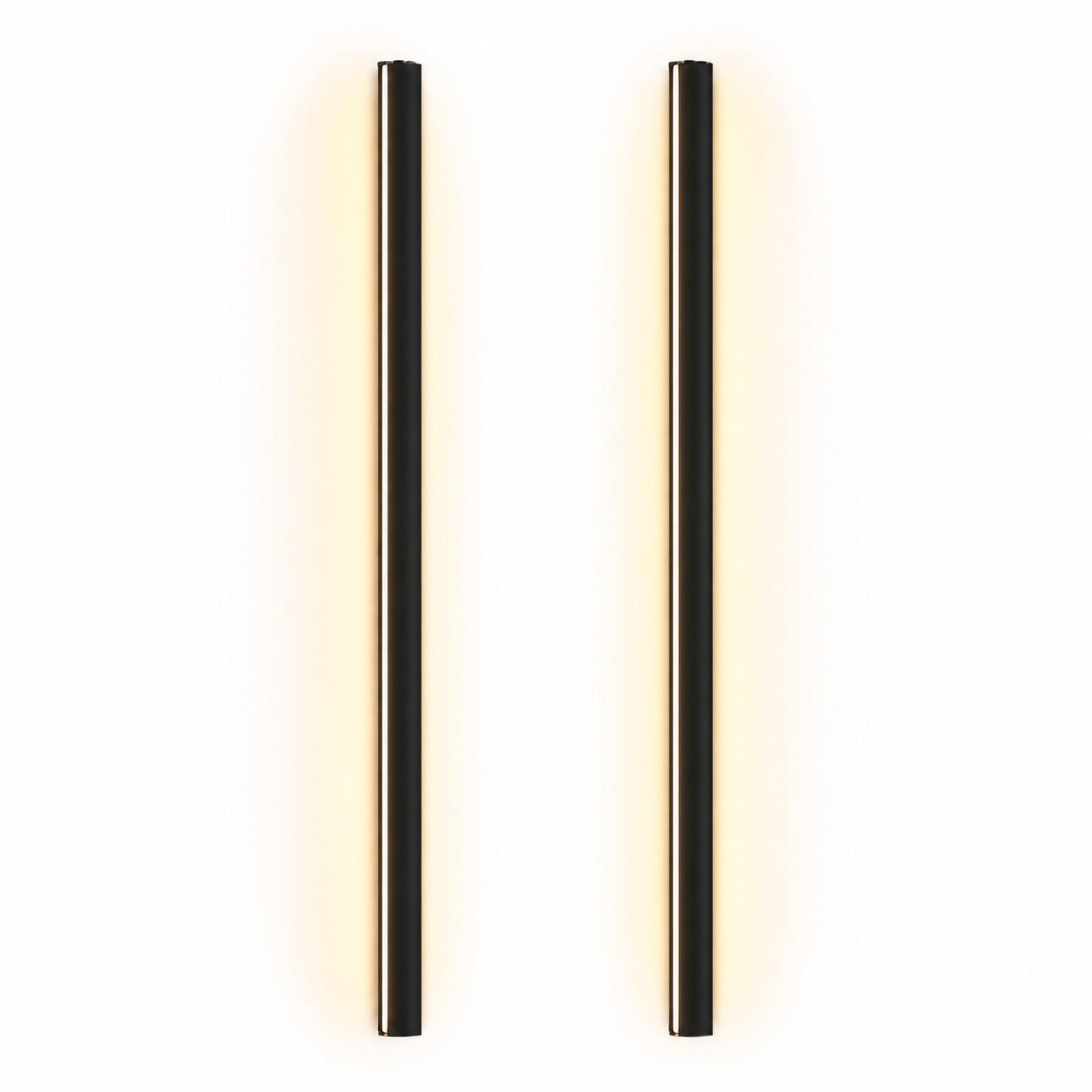 LED WANDLEUCHTE Dünthar 100/3.8/2.5 cm - Schwarz, Kunststoff/Metall (3.8/2.5/100cm) - ZMH