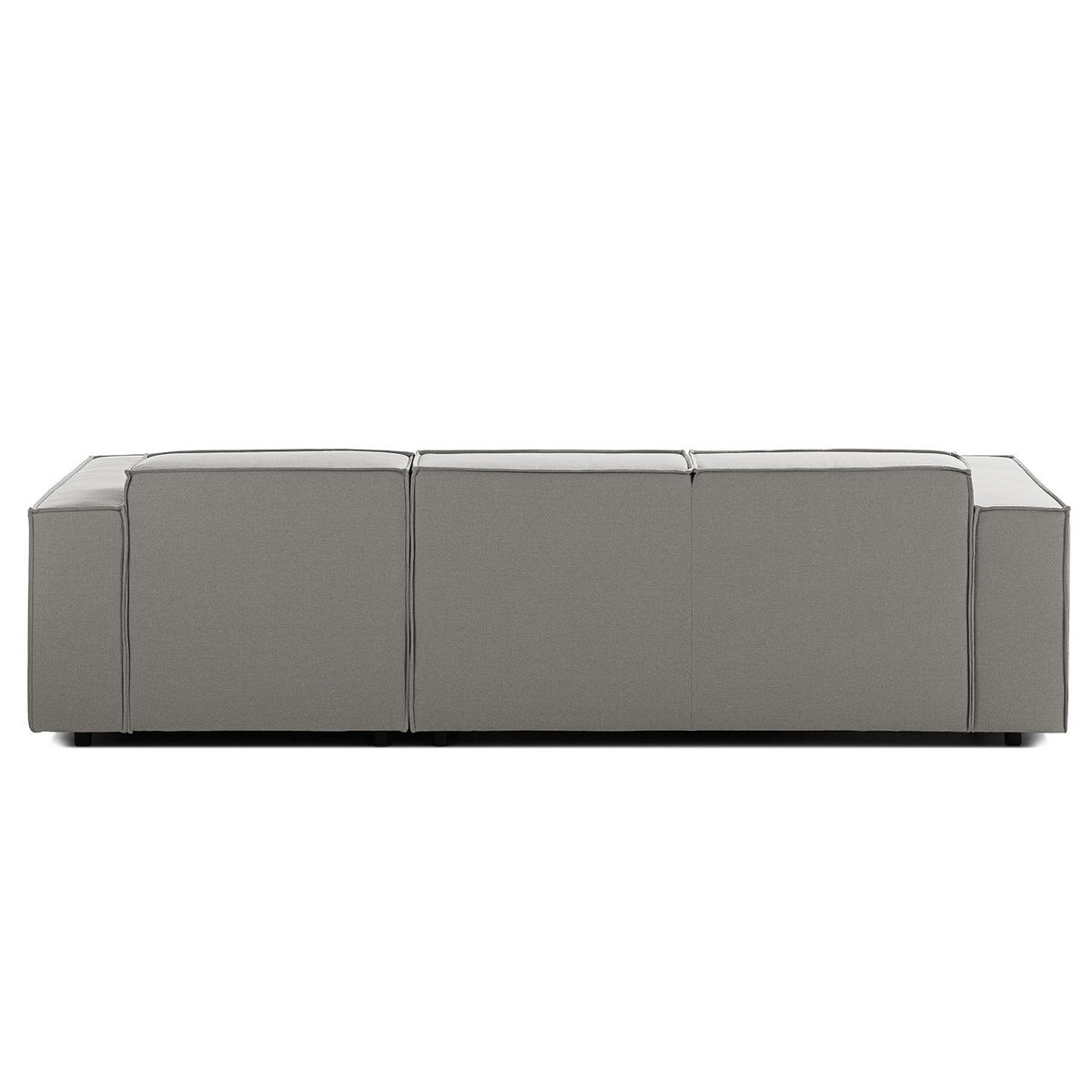 ECKSOFA mit Longchair - Graubraun/Schwarz, Kunststoff/Textil (260/177cm) - home24