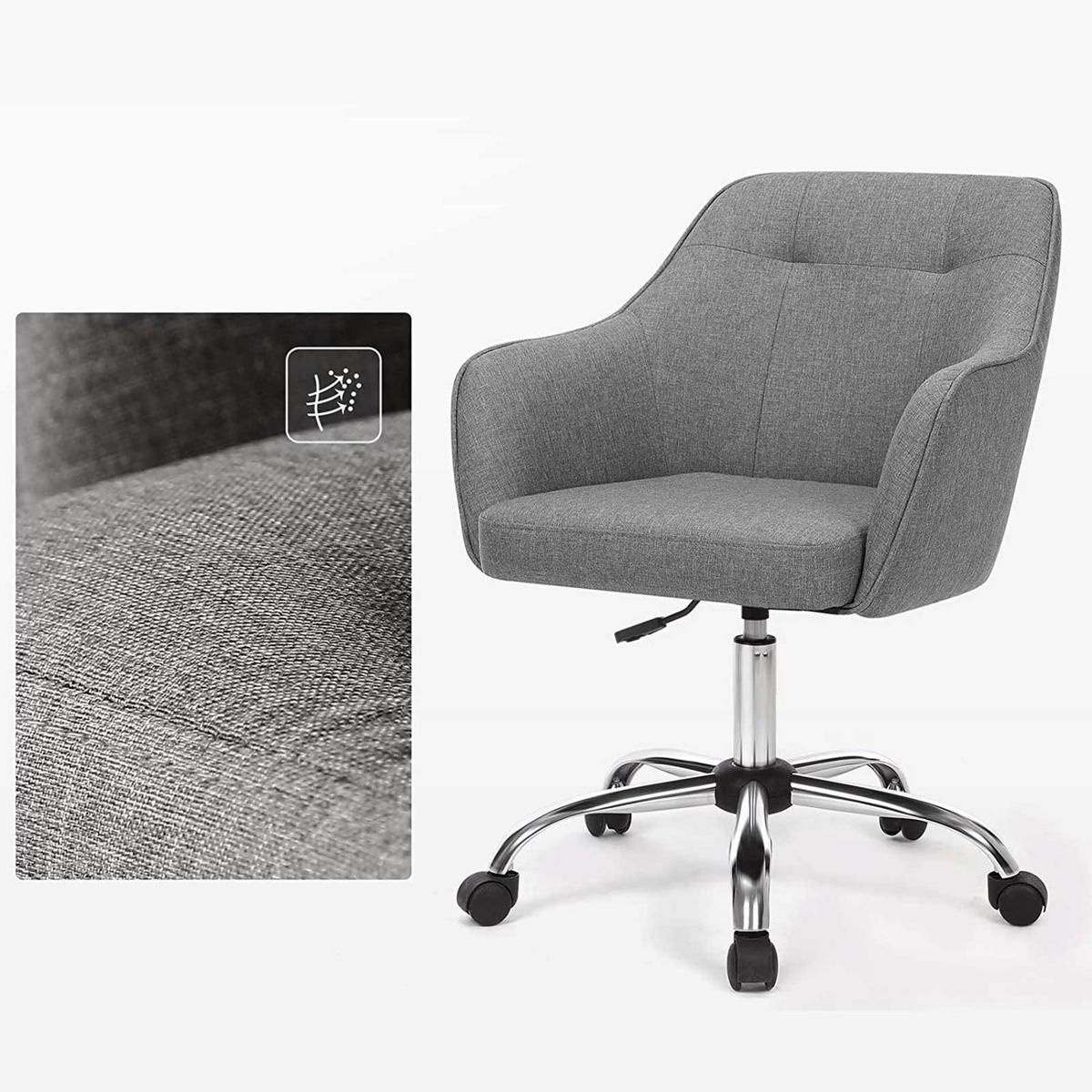 BÜROSTUHL ASHGABAT - Grau, Metall (69/93/65cm) - Hansiro