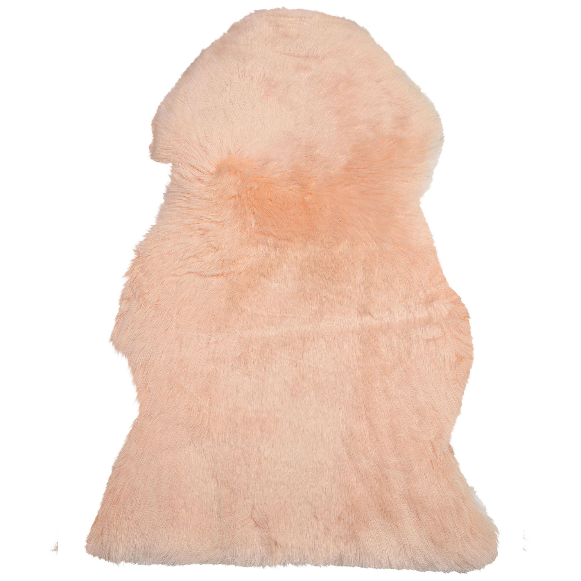 SHAGGY-SCHAFFELL Uluru 100/110/65 cm - Pink, Fell (65/100cm) - Beliani