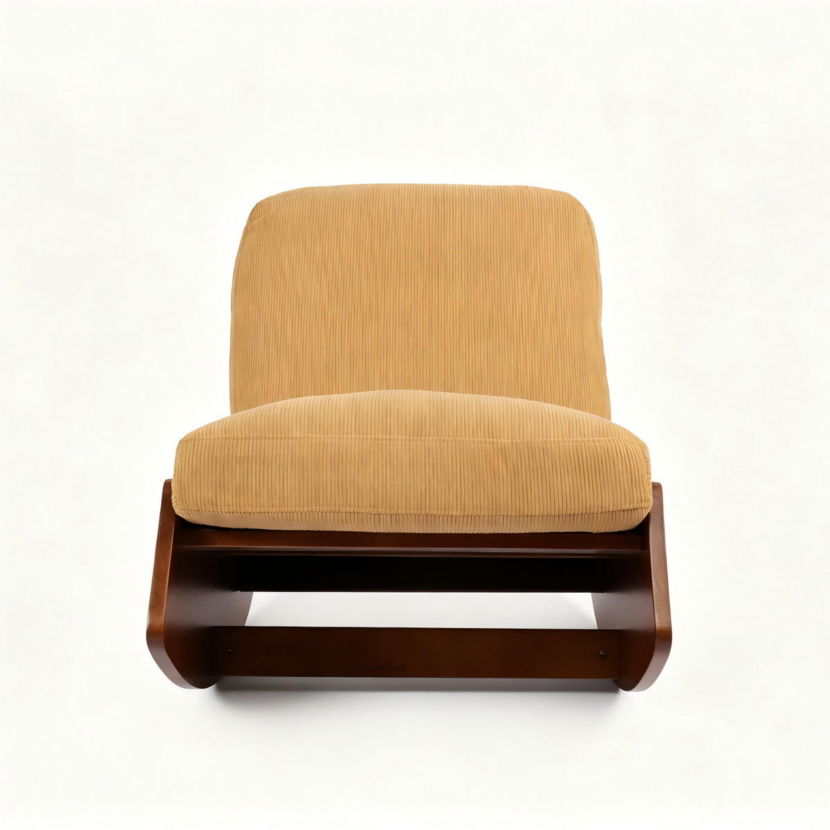 SCHAUKELSTUHL Massivholz Cord-Stoff Ergonomisch Relaxsessel - Orange, Textil (90/71.9/61.5cm) - Urban Meuble