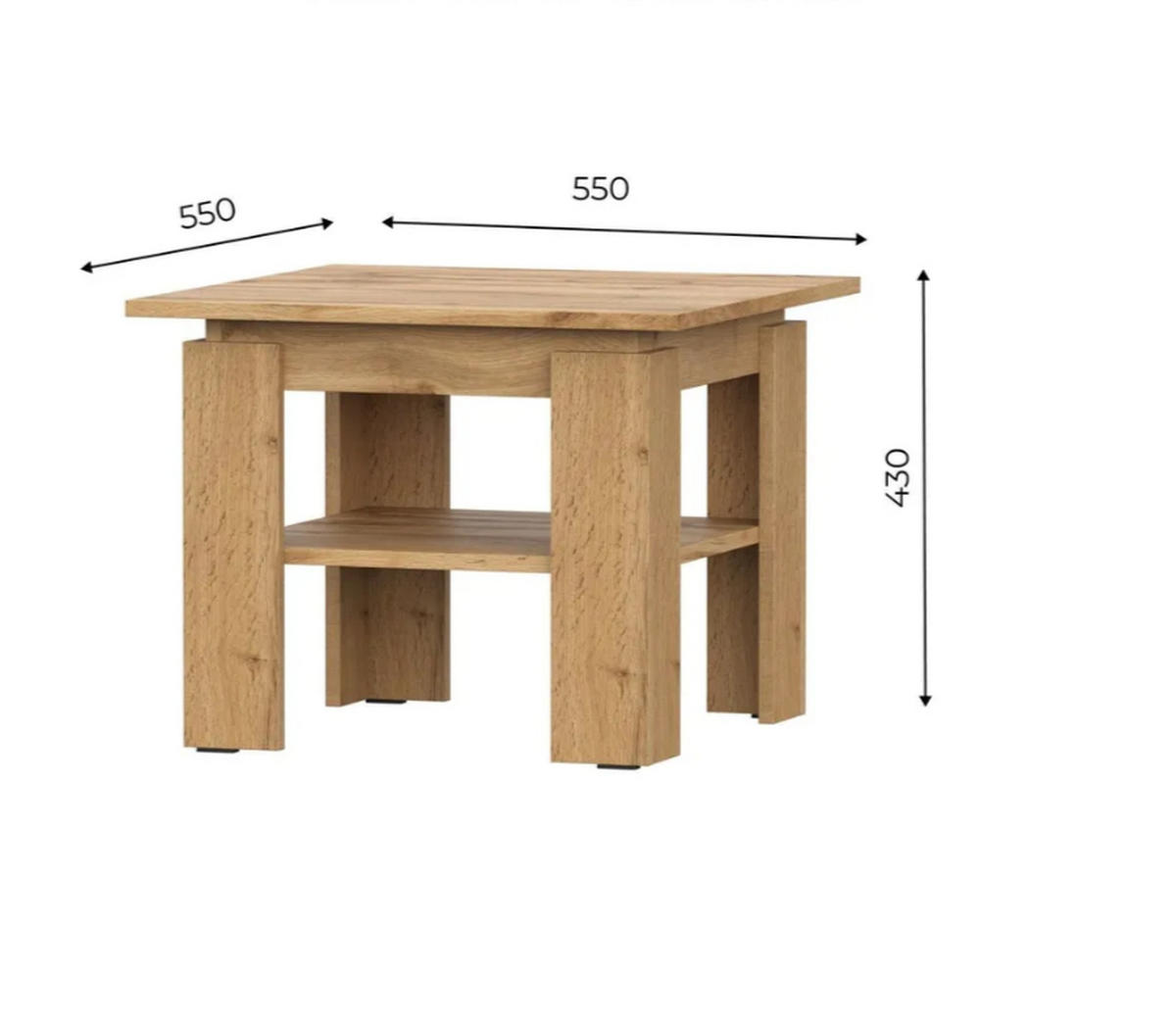 COUCHTISCH Wotan Eiche 55/43/55 - Eiche Wotan, Holzwerkstoff (55/55/43cm) - RAUMHIRSCH FURNITURE