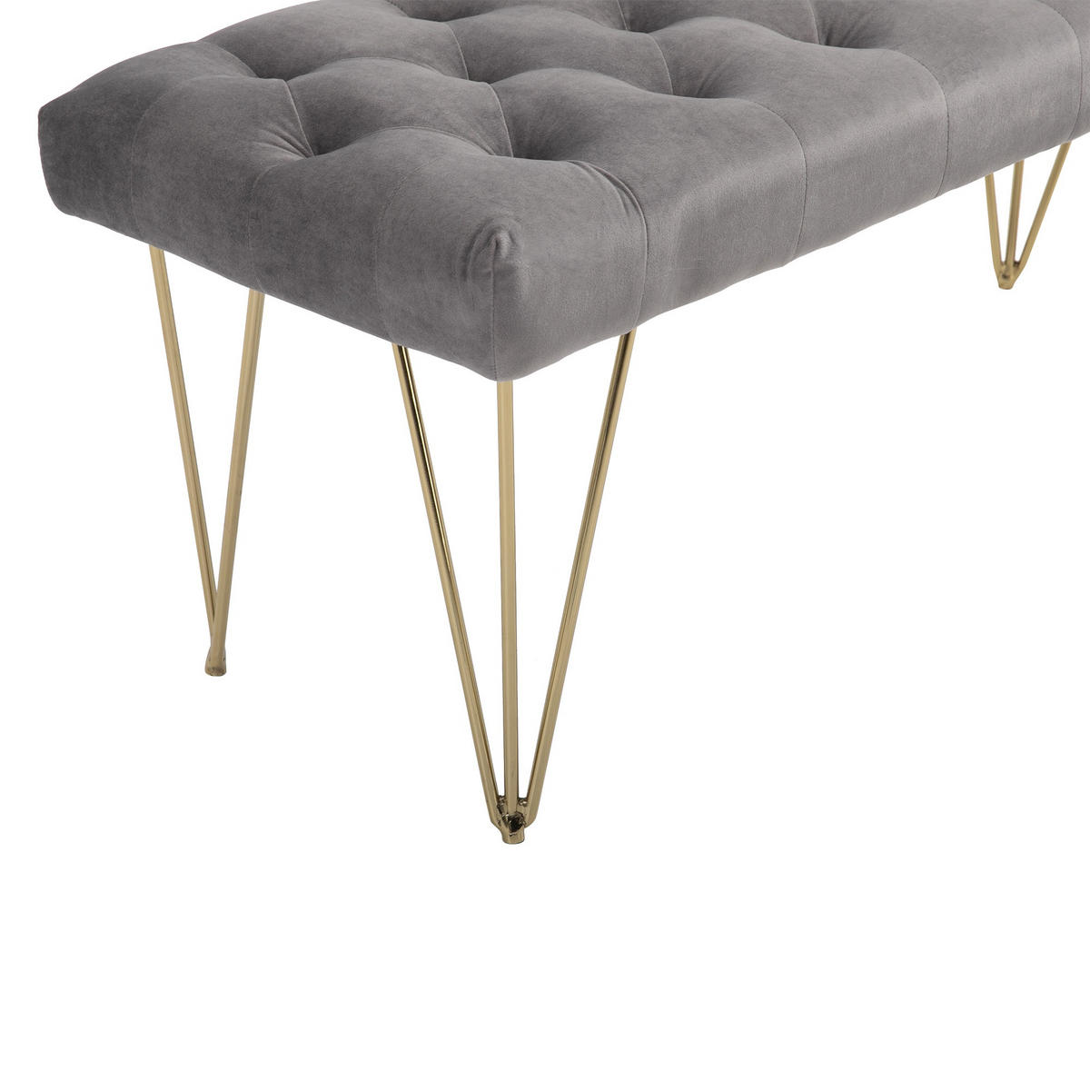 SITZBANK Teruel Norte Grau 116/44.5/49 cm - Grau, Textil/Metall (116/49/44.5cm) - Jamb