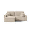 ECKSOFA Universelle Seite Plauen Mini, Hellbeige - Hellgrau, Textil (240/158cm) - Meblito
