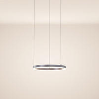 LED-HÄNGELEUCHTE Ring Direkt/Indirekt 5m Aluminium Ø 40cm - Alufarben, Metall (40/40/3.3cm) - s.luce