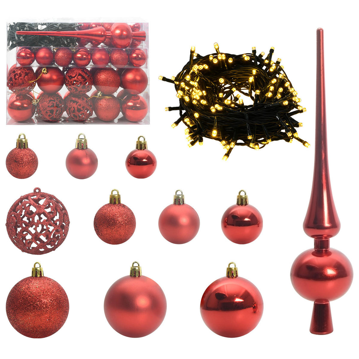 WEIHNACHTSBAUM Schlanker Haltbar 66/66/150 cm Grün PVC - Rot/Grün, Kunststoff (150cm) - vidaXL