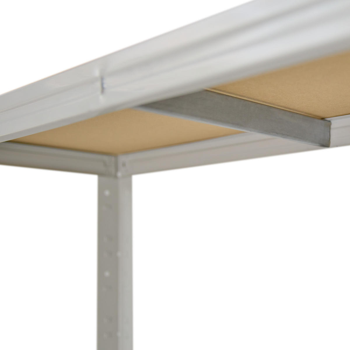 WERKBANK Regal OFFICE 190x90x60 cm in lichtgrau mit 6 Böden und 145 kg Traglast pro Boden - Hellgrau, Metall (90/190/60cm) - shelfplaza