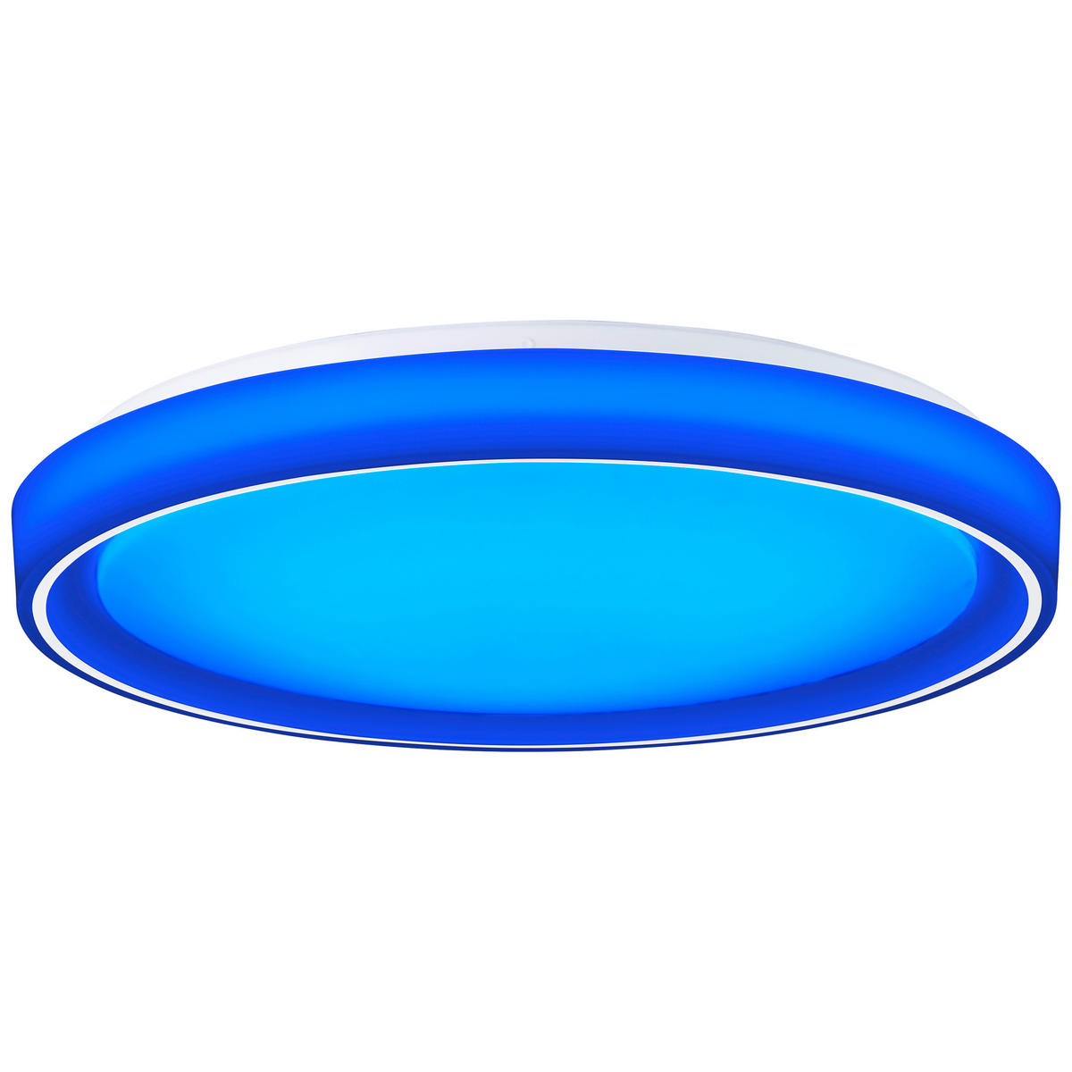 LED DECKENLEUCHTE Floco Weiß 49,5/49,5/7,5 cm - Weiß, Kunststoff (49.5/49.5/7.5cm) - Brilliant