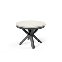 ESSTISCHE NORVIX - Kaschmir/Schwarz, Holzwerkstoff (100/100/76cm) - Meblini