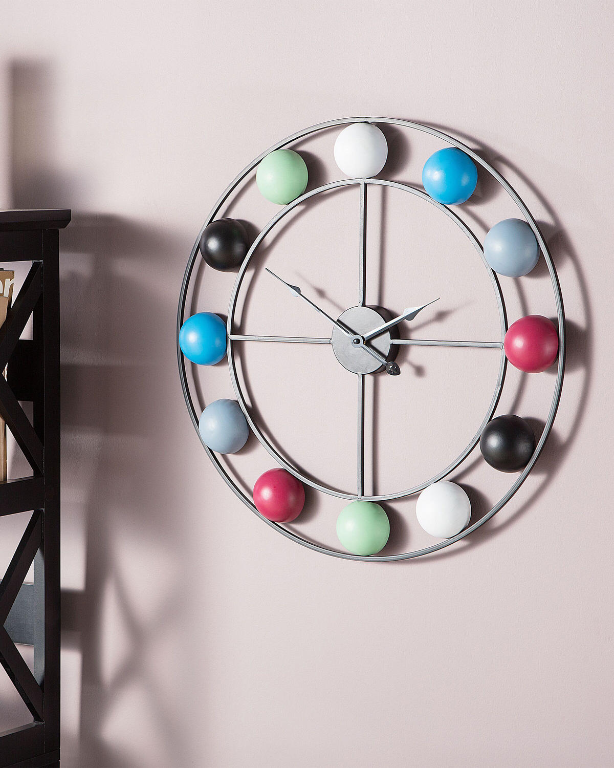 WANDUHR Metall bunt Reiden - Multicolor, Metall (56/56/5cm) - Beliani