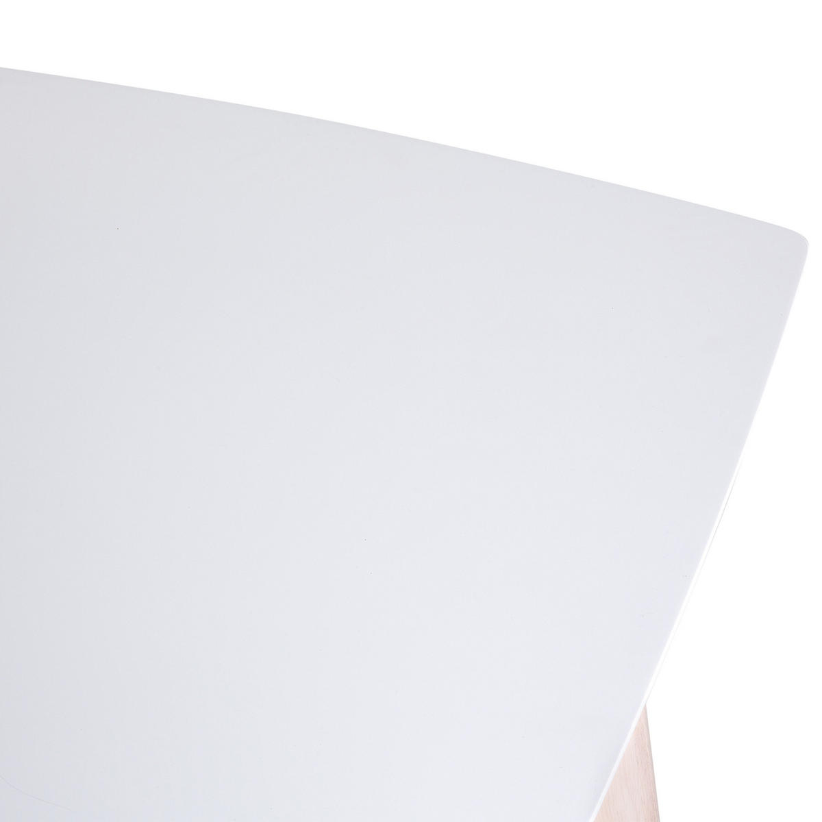 ESSTISCH 150/90/75 cm Weiß, Hellbraun Rechteckig Santos - Weiß, Holzwerkstoff (150/90/75cm) - Beliani