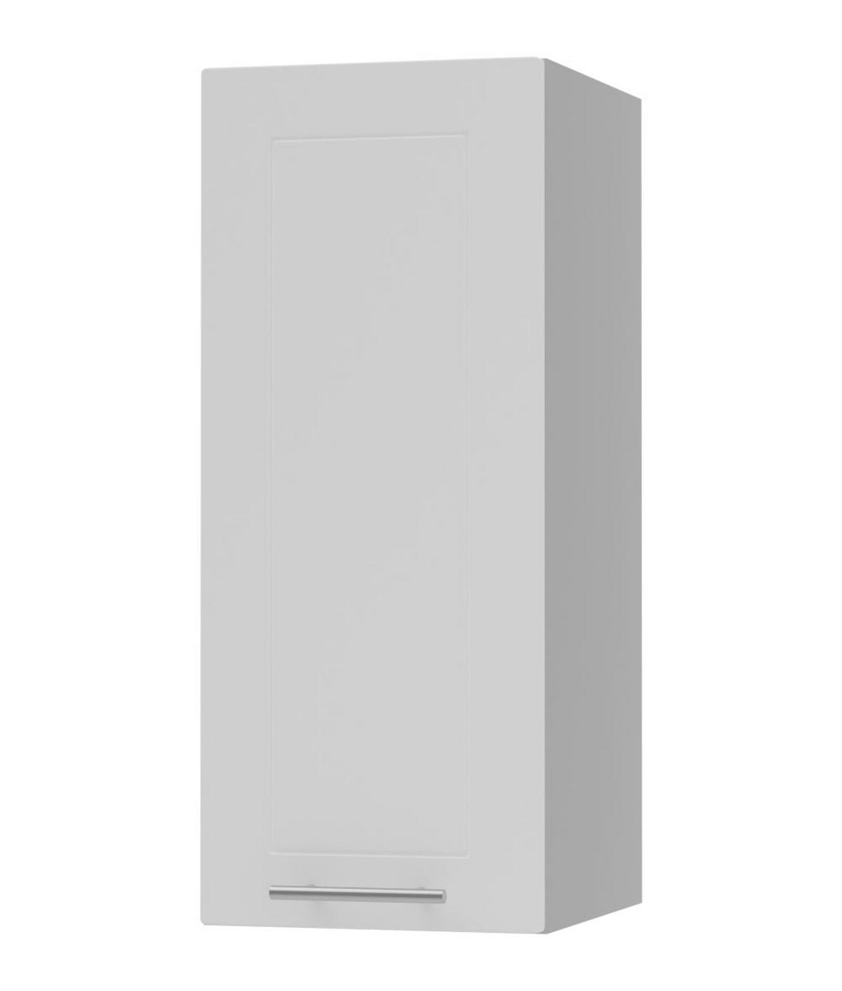 KÜCHENHÄNGESCHRANK Kvantum W2/20 Weiß Matt / Grau Matt 20 / 32,5 / 72cm - Weiß/Grau, Holz/Holzwerkstoff (20/72/32.5cm) - Feldmann-Wohnen