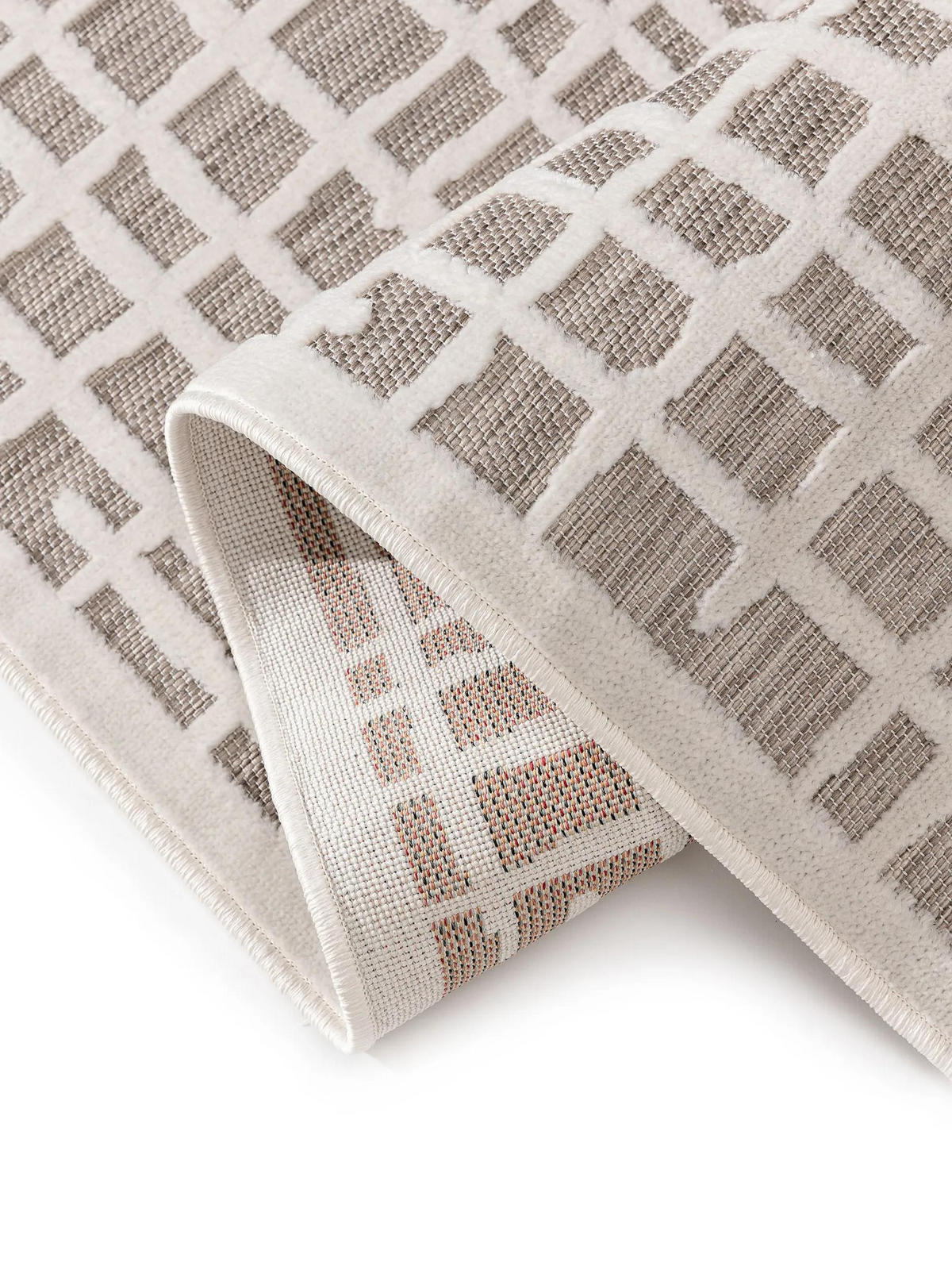 OUTDOORLÄUFER Flora Beige 80x300 cm - Creme, Kunststoff (80/300cm) - benuta