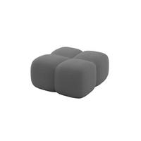 POUF Miko-Puf 90x90x45 cm Grau Bouclé Modular Sitzhocker - Chromfarben/Schwarz, Holzwerkstoff/Kunststoff (90/43/90cm) - ALTDECOR