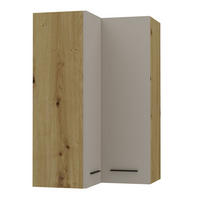 ECKHÄNGESCHRANK Bonn W14/60 Eiche Artisan / kaschmir matt 60 / 60 / 96cm - Kaschmir/Eiche Artisan, Holz/Holzwerkstoff (60/96/60cm) - Feldmann-Wohnen