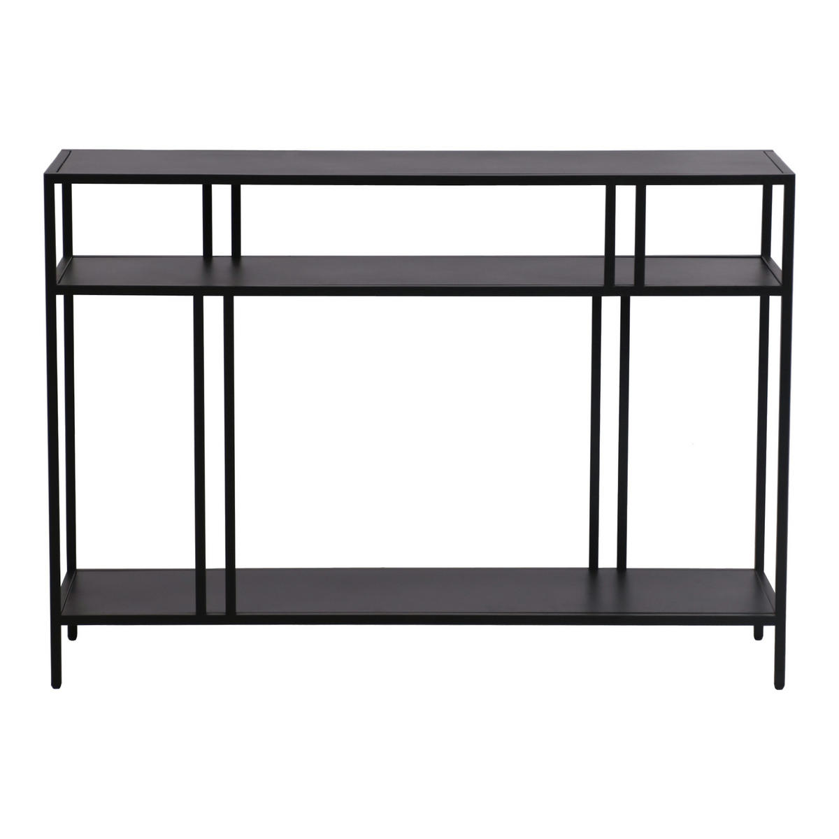KONSOLENTISCH Kumlinge - Schwarz, Metall (30/110/78cm) - [en.casa]