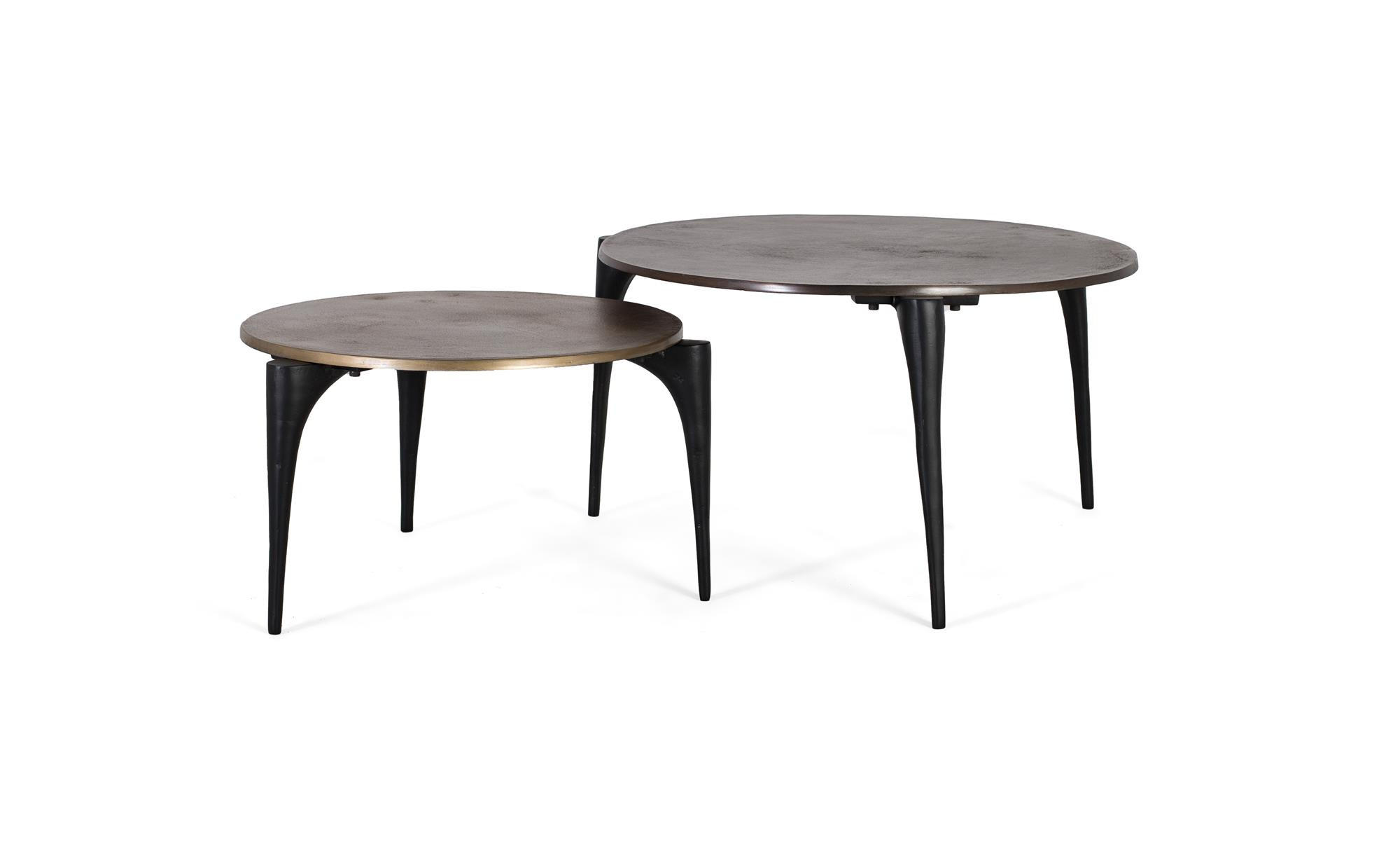 COUCHTISCH aus Aluminium - Goldfarben, Metall (64/64/37cm) - Giner y Colomer