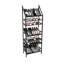 WEINREGAL für 49 Flaschen aus Metall, schwarz Alsace - Schwarz, Metall (60/170/30cm) - Metalo Pro