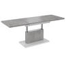COUCHTISCH rechteckig Beton - Weiß höhenverstellbar ausziehbar - Hellgrau/Weiß, Holzwerkstoff (70/120/56cm) - designimpex